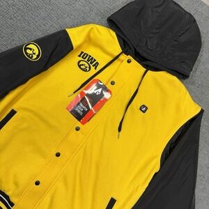ActionHeat Iowa‎ Hawkeyes Heated Jacket Mens XL Yellow W/ Battery Varsity Hood
